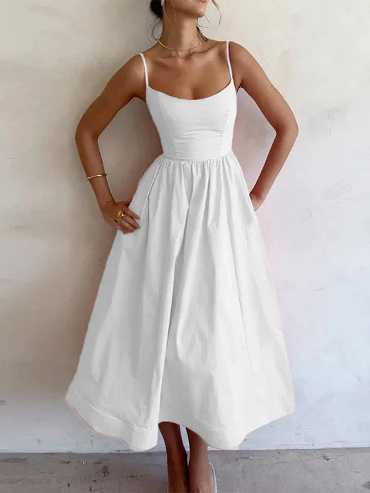 Mia | Women’s Elegant Strappy Midi Dress