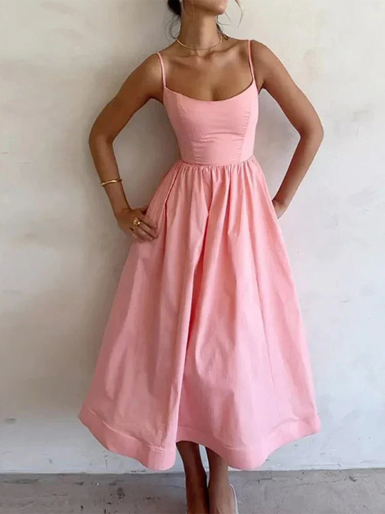 Mia | Women’s Elegant Strappy Midi Dress