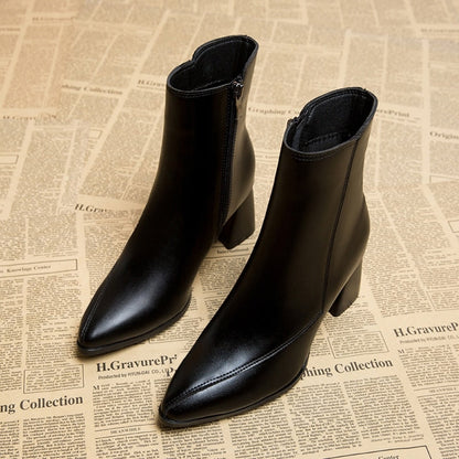 Melanie | Women's Sleek Block-Heel Ankle Boots