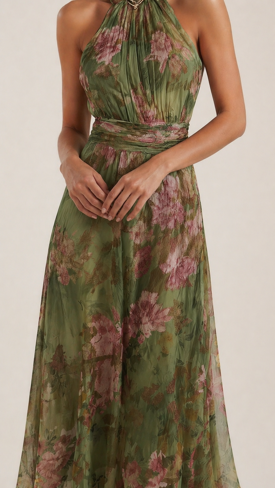 Broghan | Women's Elegant Floral Print Summer Dress