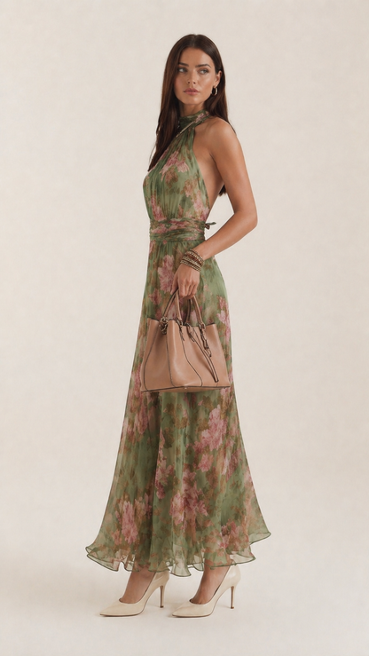 Broghan | Women's Elegant Floral Print Summer Dress