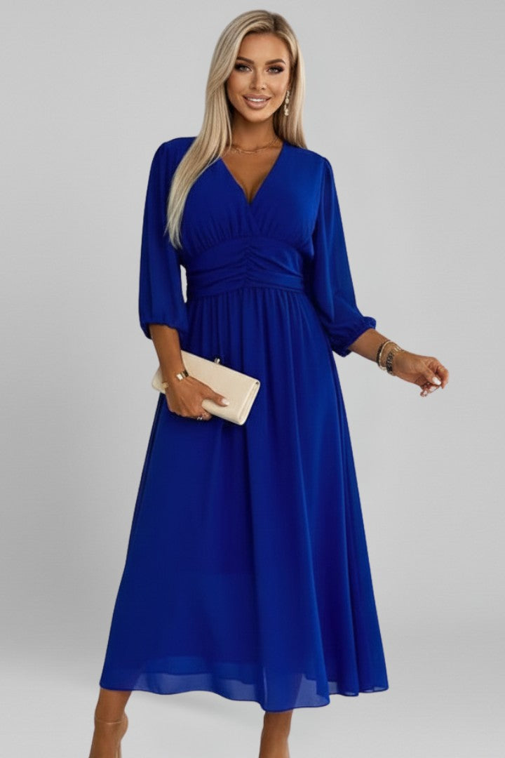 Nadine | Women’s Elegant Ruched Maxi Dress