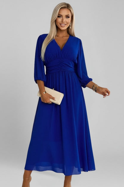 Nadine | Women’s Elegant Ruched Maxi Dress
