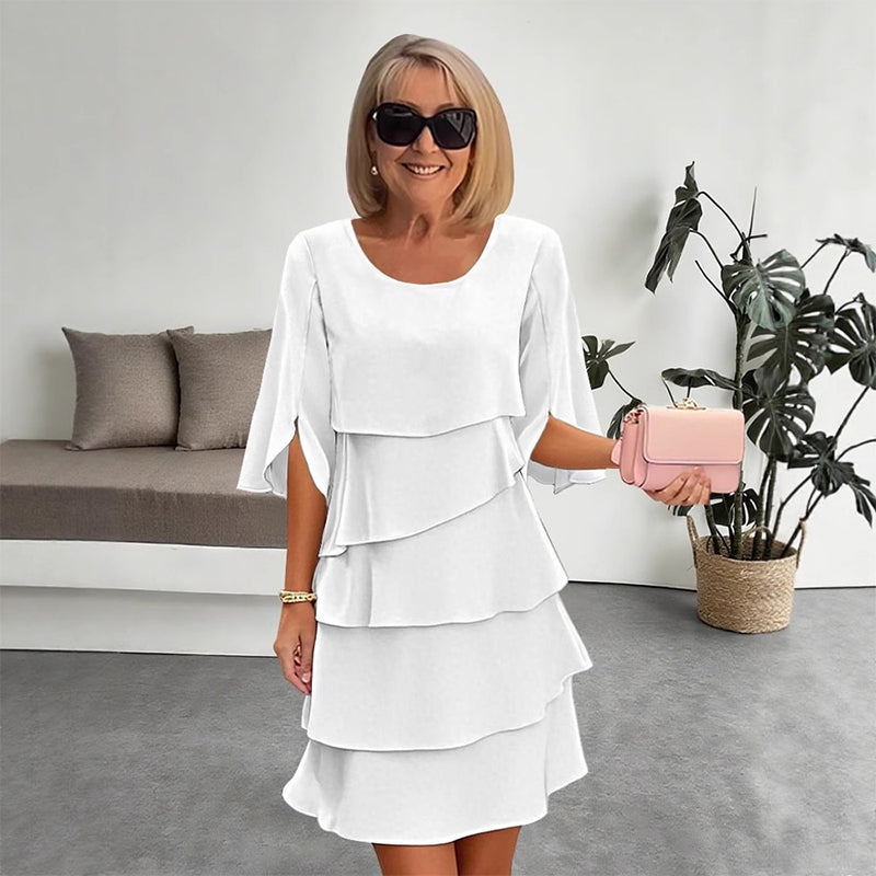 Anika | Women's Tiered Ruffle Dress with Split Sleeves