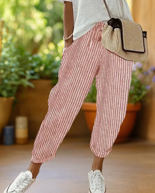Bongiwe | Striped Drawstring Trousers