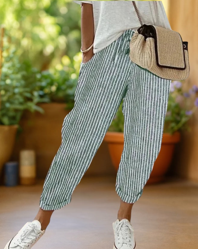 Bongiwe | Striped Drawstring Trousers