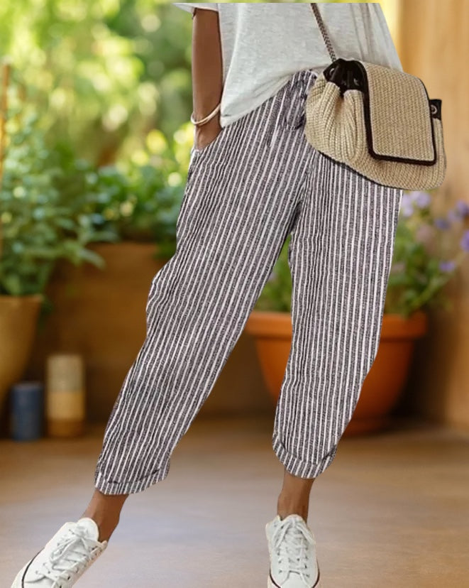 Bongiwe | Striped Drawstring Trousers