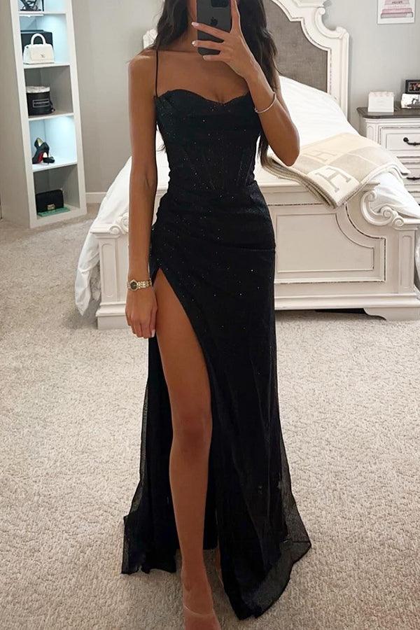 Casey | Women's Glitter Sweetheart Maxi Dress