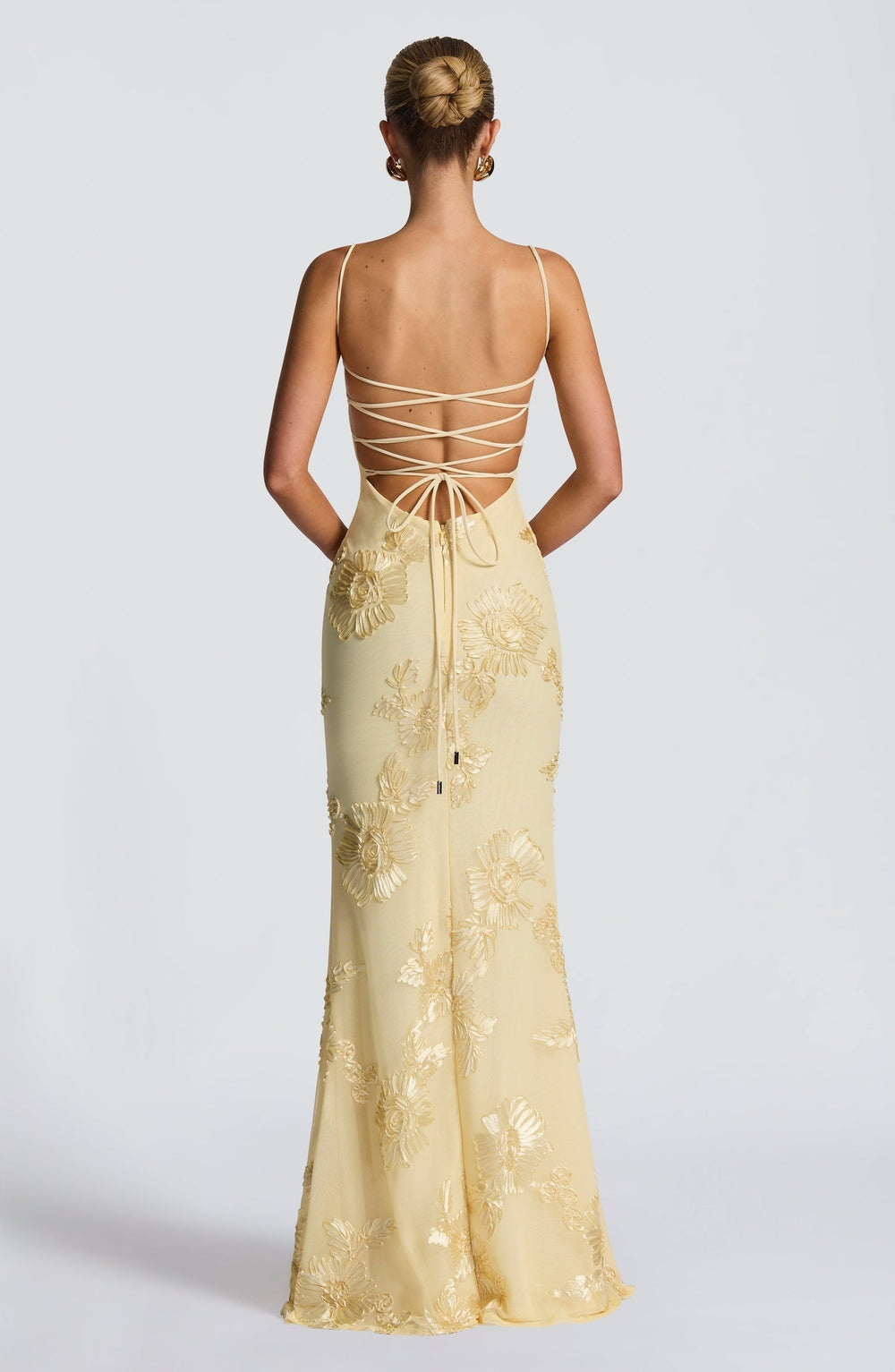 Karabo | Women's Floral Appliqué Maxi Dress