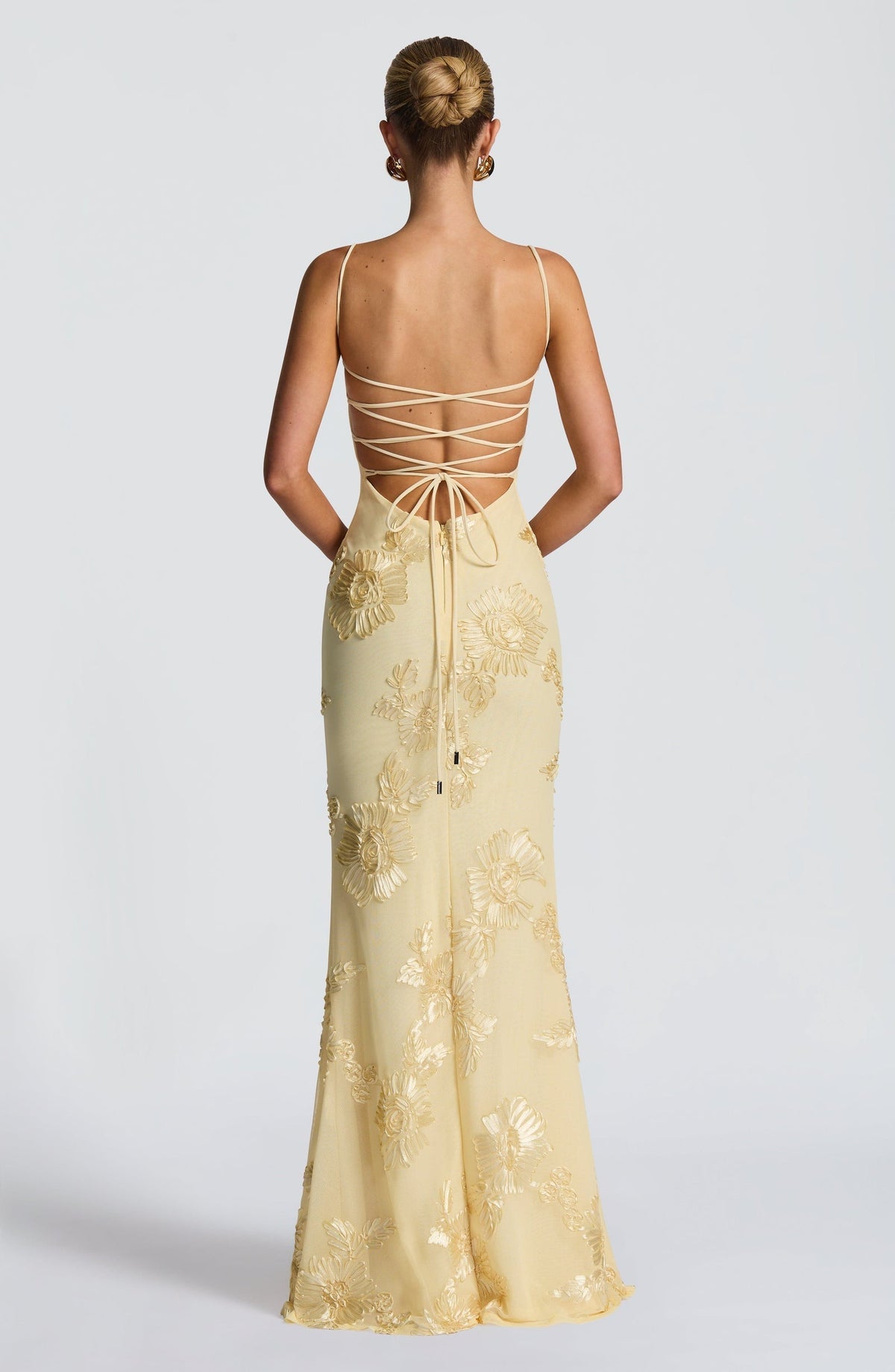 Karabo | Women's Floral Appliqué Maxi Dress