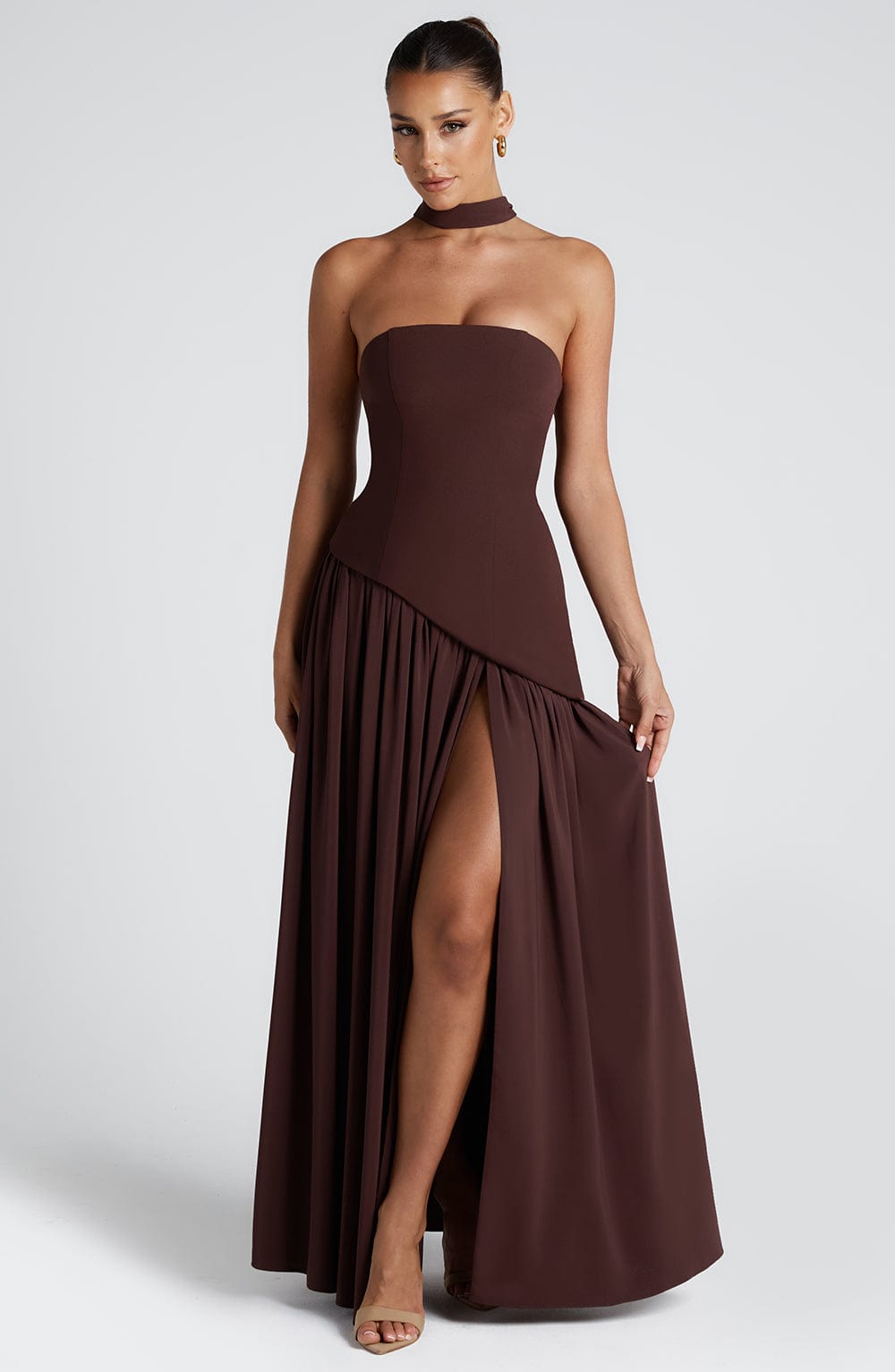 Noxolo | Women's Strapless Scarf Maxi Dress