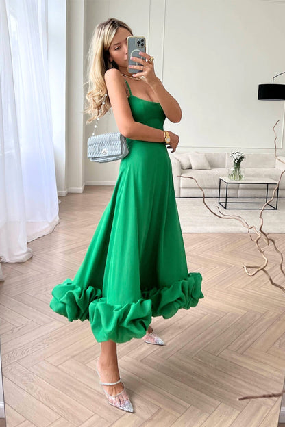 Taryn | Women's Ruffle-Hem Cami Midi Dress