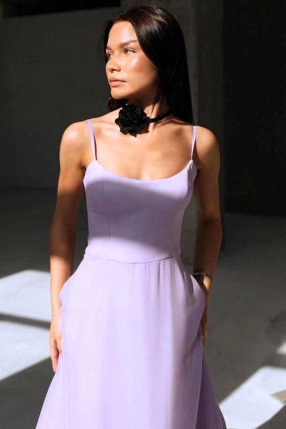 Taryn | Women's Ruffle-Hem Cami Midi Dress