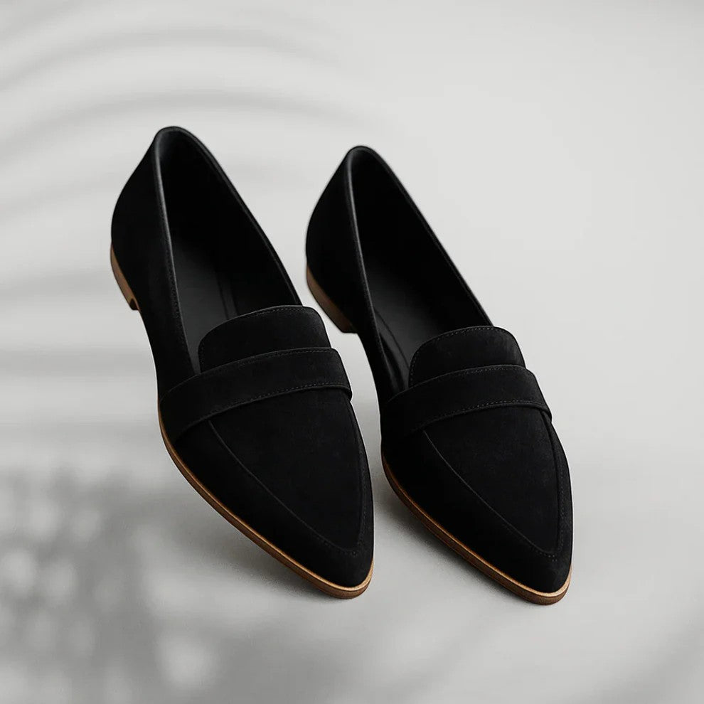 Caitlyn | Women's Stylish Suede Pointed Toe Wedge Loafers