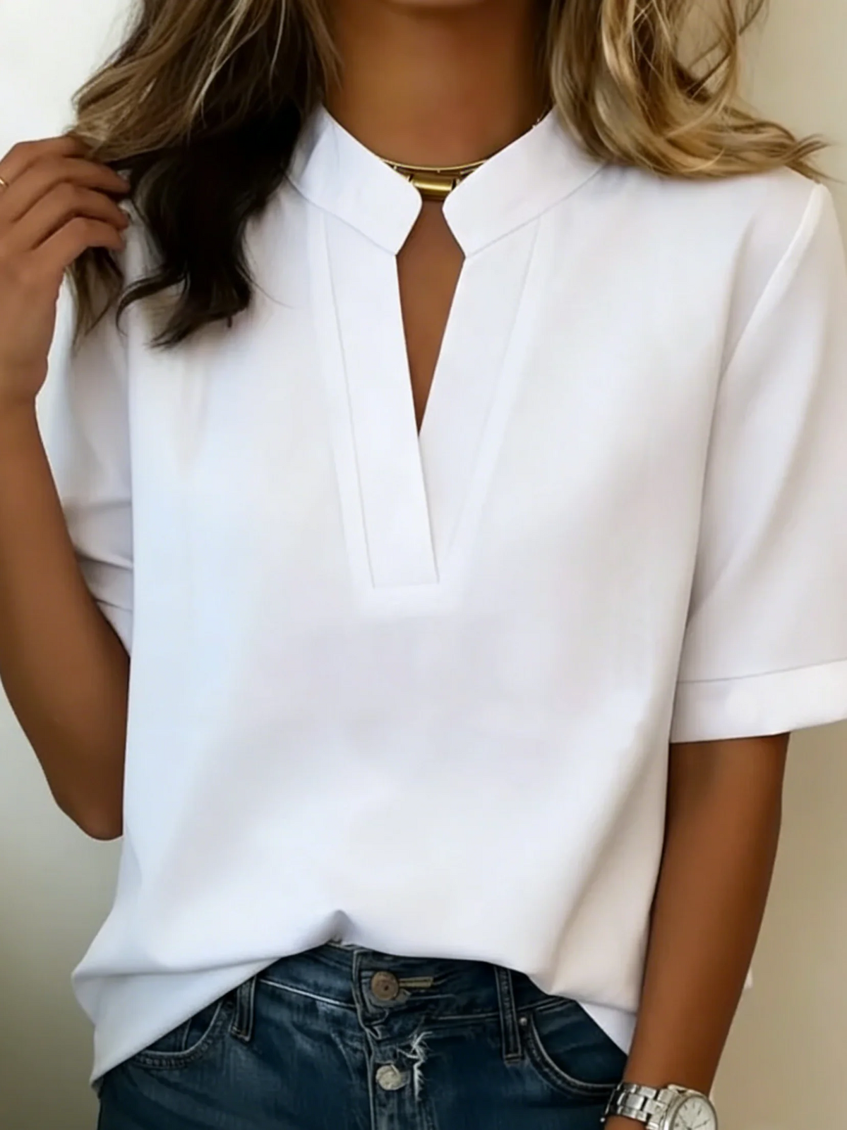 Tia | Women's Elegant Short-Sleeve Top