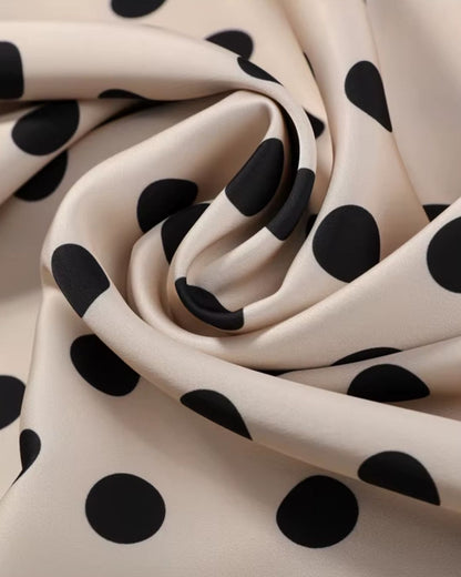 Kea | Women's Polka Dot Tie Neck Maxi Dress