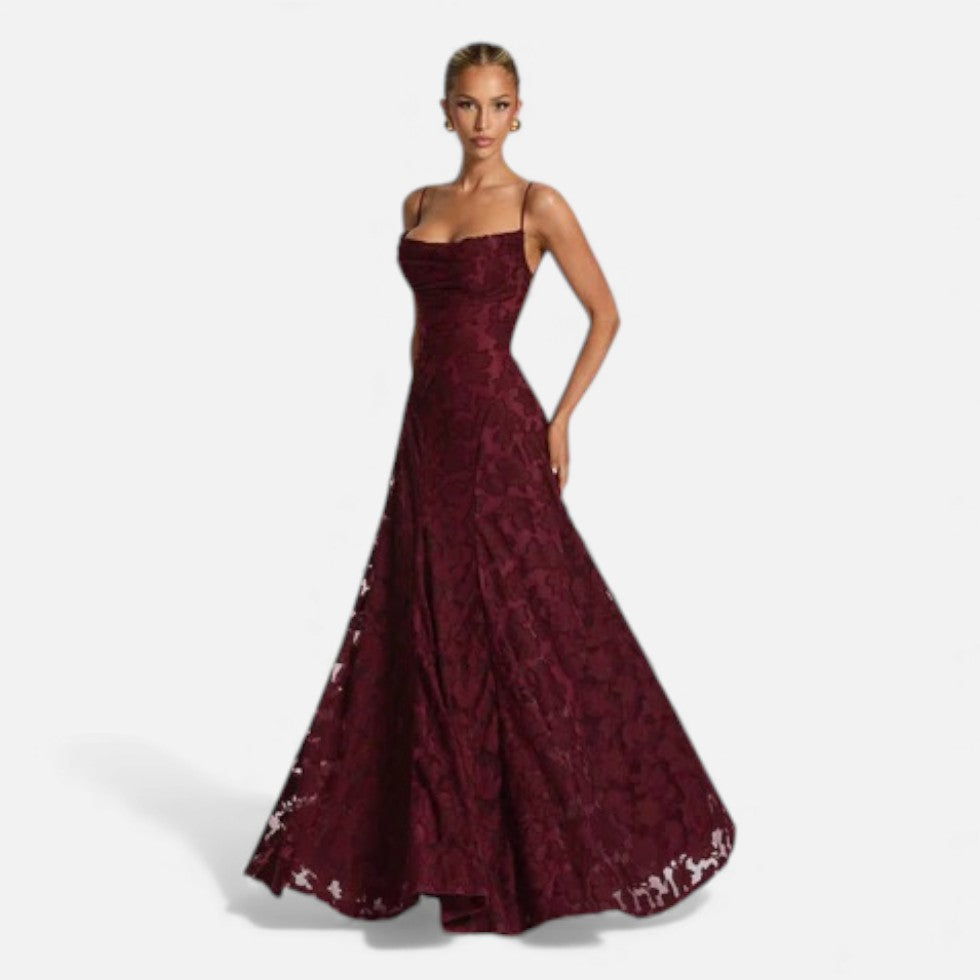 Natalia | Women's Floral Lace Maxi Dress