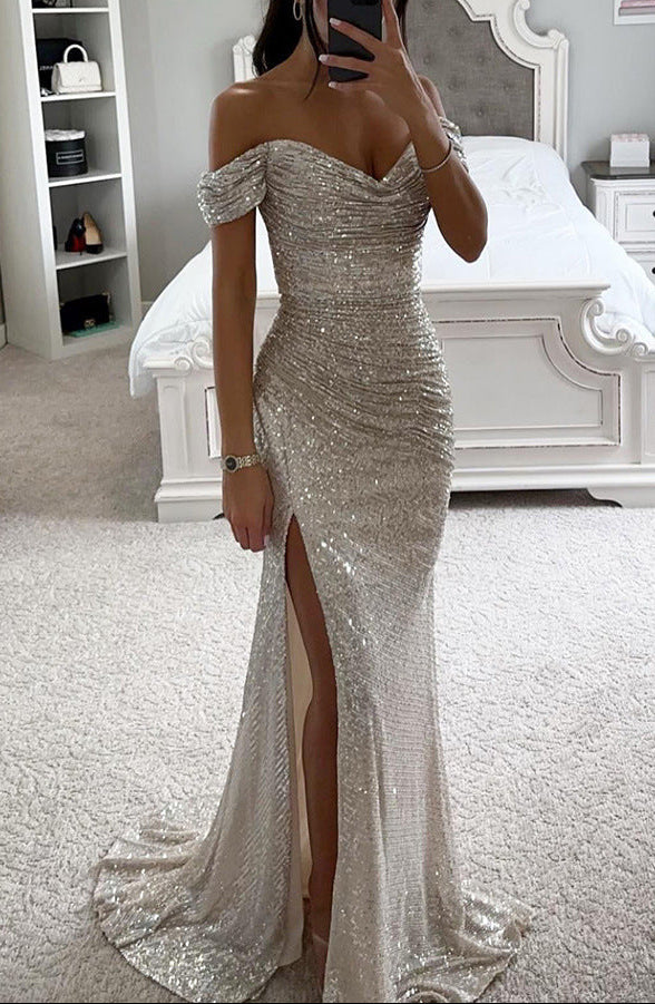 Lindiwe | Women's Off Shoulder Sequin Maxi Dress