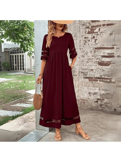 Sibongile | Sheer Panel Relaxed Maxi Dress