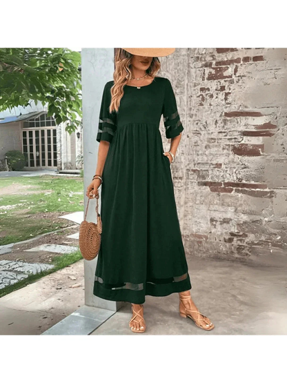 Sibongile | Sheer Panel Relaxed Maxi Dress